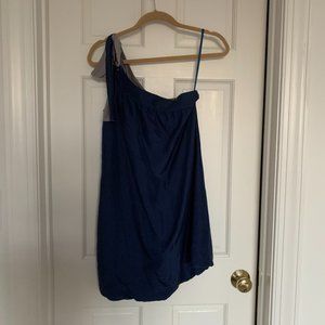 Navy silk Ella Moss dress, size S